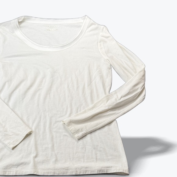 Ann Taylor Tops - Ann Taylor Long Sleeved Fitted Tee Scoop Neck Cotton Modal Stretch Top Small